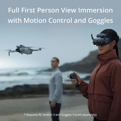 Full First Person View Immersion
with Motion Control and Goggles