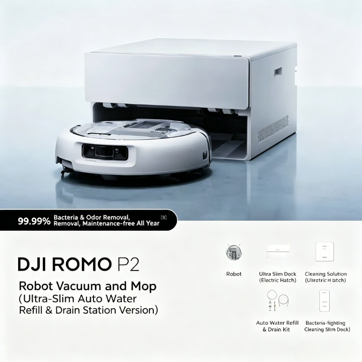 DJI ROMO 2 Robot Vacuum and Mop