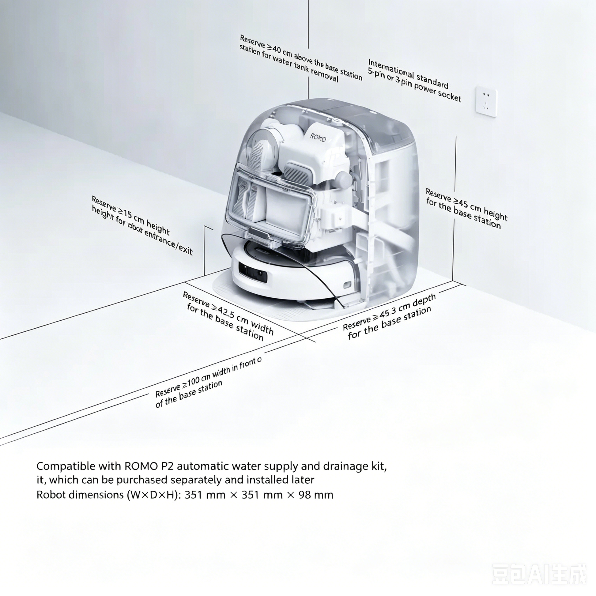 DJI ROMO 2 Robot Vacuum and Mop
