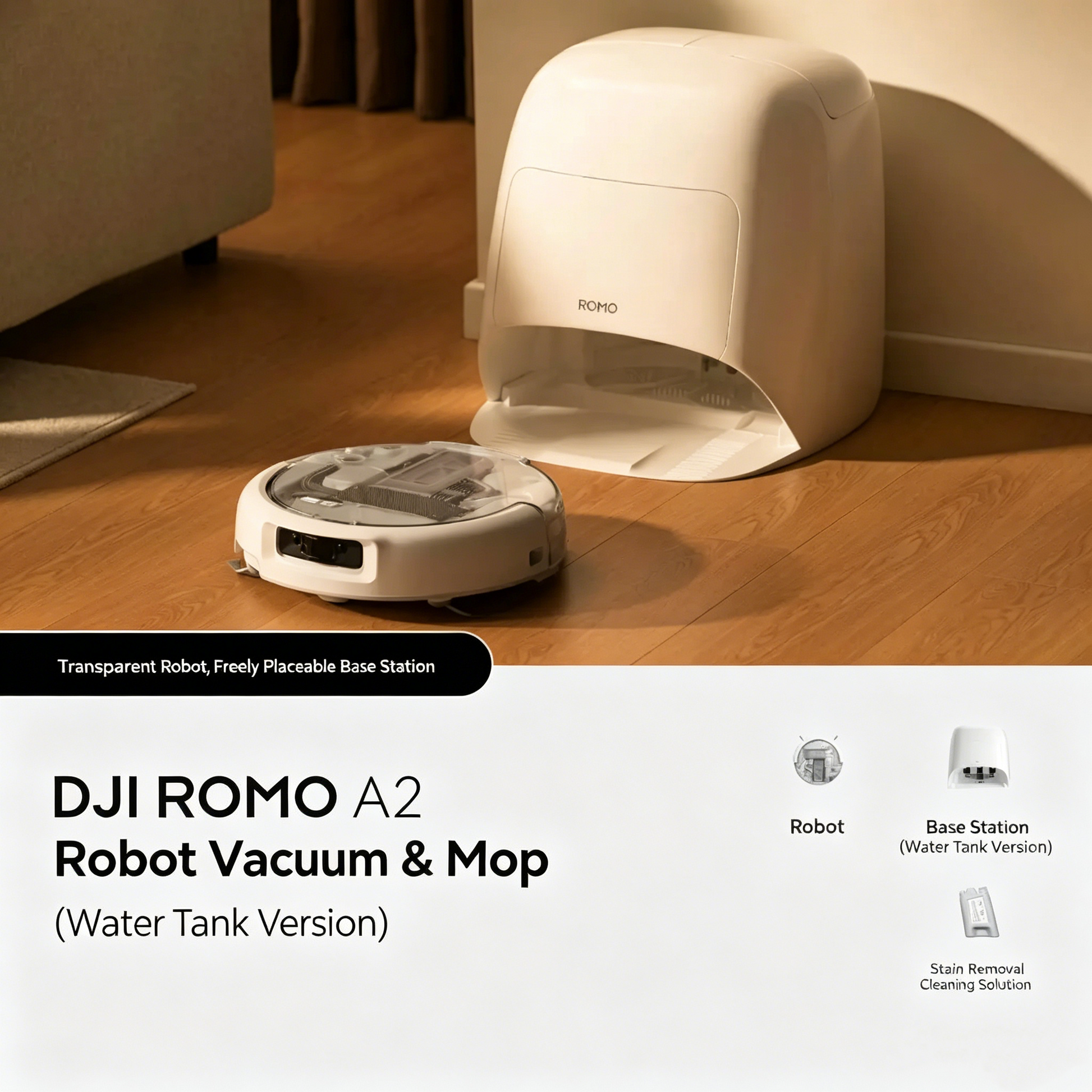 DJI ROMO 2 Robot Vacuum and Mop