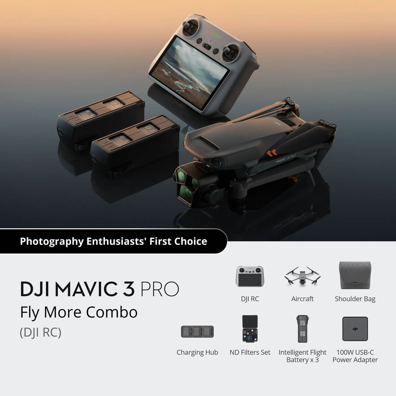 DJIMAVIC3PRO
Fly More Combo
(DJI RC)