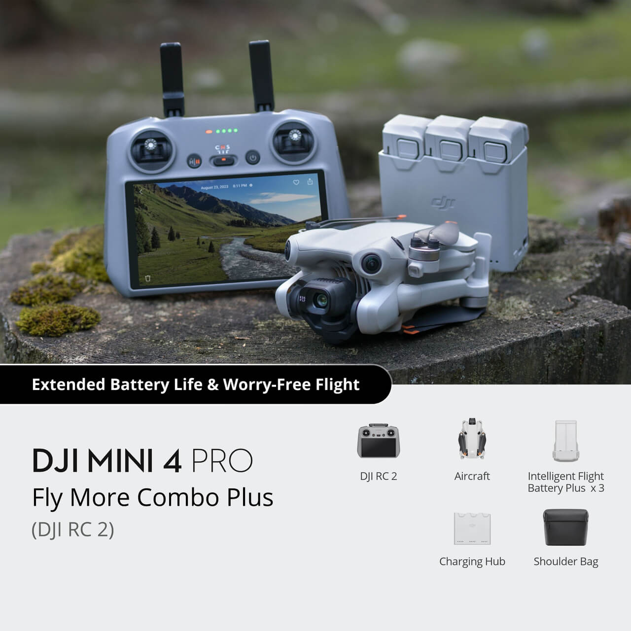 DJI MINI 4 PRO
Fly More Combo Plus
(DJI RC 2)