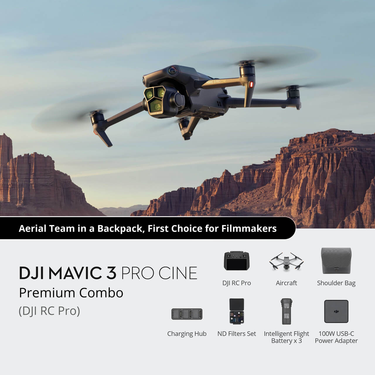 DJIMAVIC3PROCINE
Premium Combo
(DJI RC Pro)