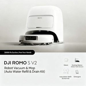 DJI ROMO S V2 Robot Vacuum and Mop (Auto Water Refill & Drain Kit)