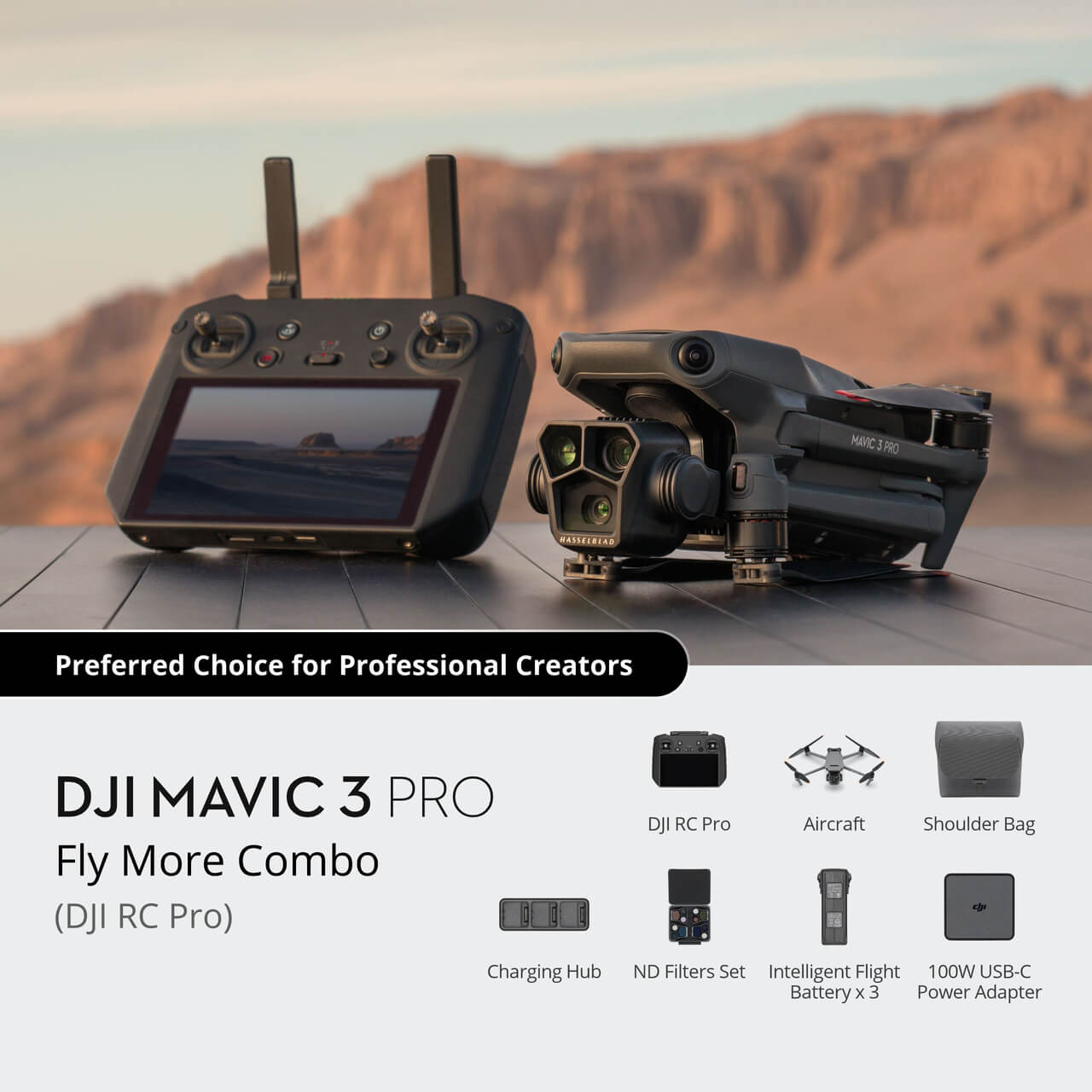 DJIMAVIC3PRO
Fly More Combo
(DJI RC Pro)